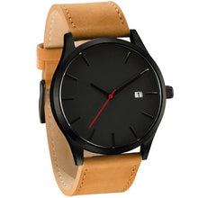 Load image into Gallery viewer, Minimalist Leather Men's Quartz